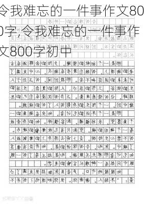 令我难忘的一件事作文800字,令我难忘的一件事作文800字初中